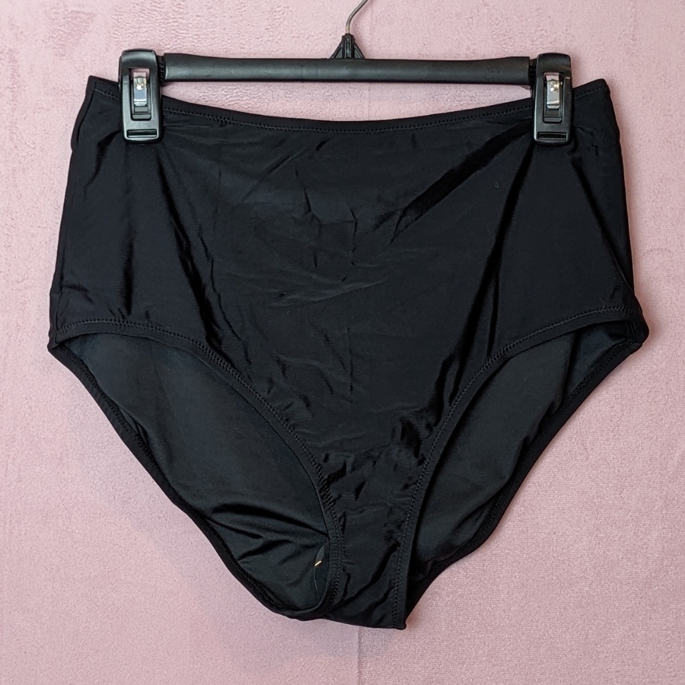 Relleciga Black High Waisted Bikini Bottoms size XL